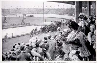 The Finish of the Marathon Race, the Olympic Games by Samuel Begg